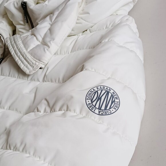 DKNY Built-in Vest Hooded Puffer Coat - Picture 9 of 16